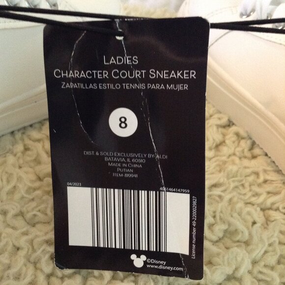 NWT Mickey Mouse Court Sneakers,"8" Tennis, Contemporary, Disney Lovers, Classic - Picture 5 of 7